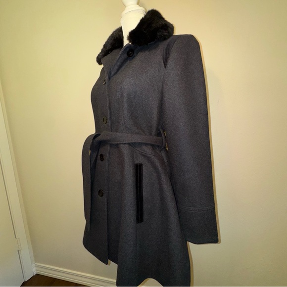 Apt 9 Women's Charcoal Gray Wool Blend Pea Coat - Picture 4 of 15